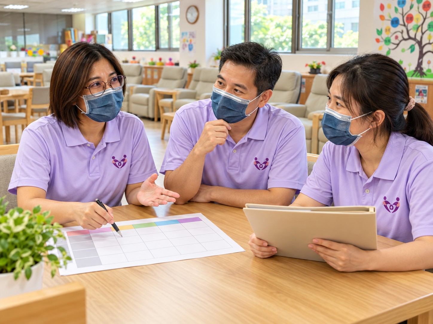 團隊工作討論情境示意